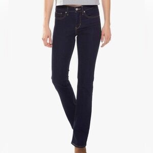 Women's Levi 315 Shaping Bootcut Dark Blue Jeans.